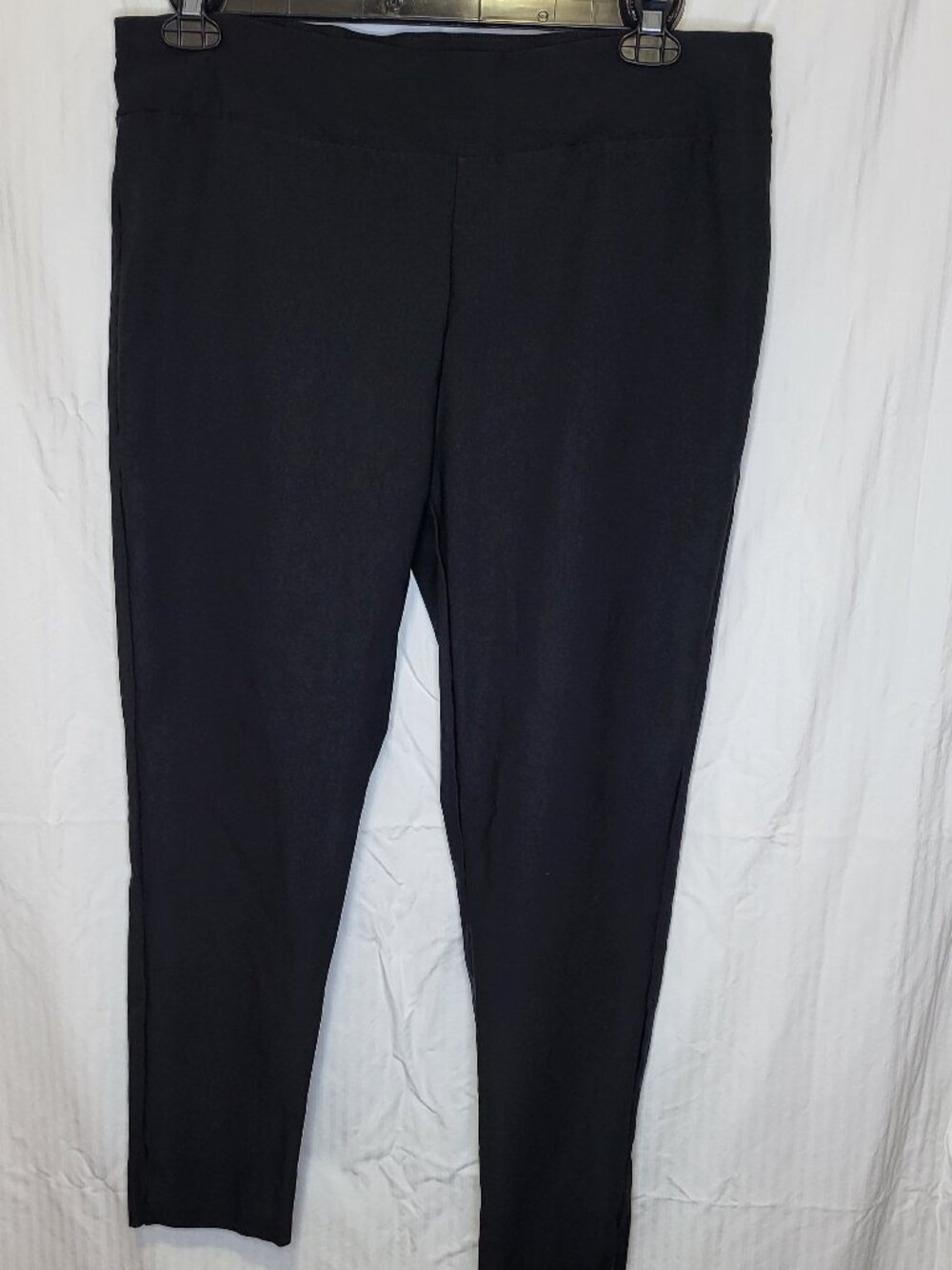 Maggie Lane Black Pull-On Ankle Pants XXL Stretch Career Casual Slim Leg